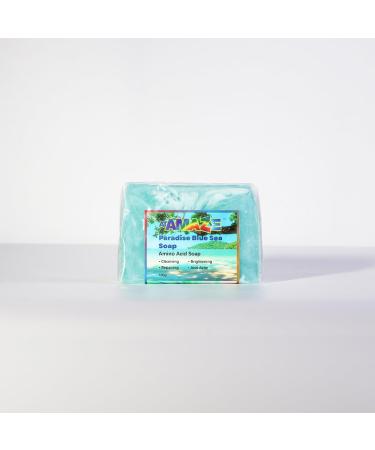 Paradise Soap Natural with Amino Acid Olive Oil Camellia Seed Oil Lemon Oil Chamomilla Oil 100g (Blue Sea)