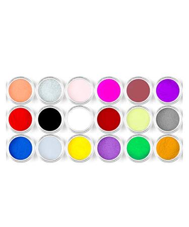 Artlalic 18 Colors Acrylic Powder Nail Decoration For Nail Art Powder Sparkle Dust Acrylic Uv Powder Dust Carving Sculpture Pigment