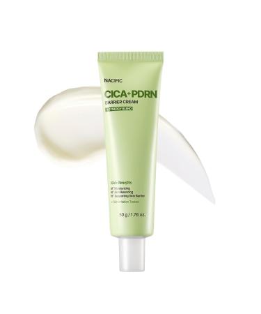 NACIFIC Cica PDRN Barrier Repair Cream Korean Moisturizer with 76% Centella Asiatica Skin Barrier Strengthening & Deep Hydration for Dry Sensitive Skin Low pH Calming Face Cream 1.76 oz (50g)
