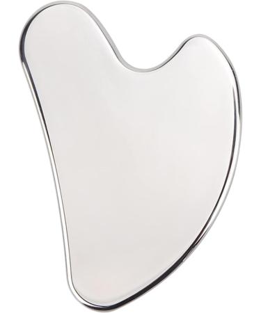 Bounabay Gua Sha Stainless Steel Heart Shape Massage Tool | Slimmer Face & Contouring | 8.5cm x 5.5cm | International Shipping - Buy Online on GoSupps.com