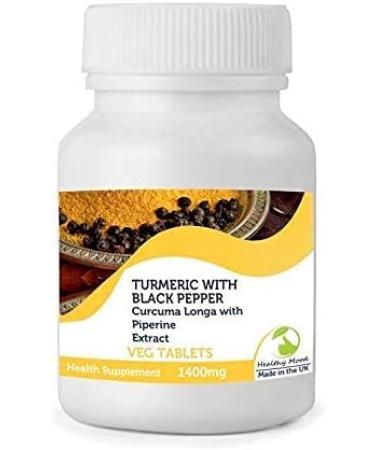 Turmeric with Black Pepper 30 Tablets | Curcuma Longa & Piperine Extract 1400mg | Health Dietary Supplement for Optimal Nutrition - Buy Online on GoSupps.com