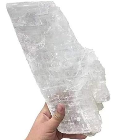 Natural raw Quartz Gypsum White Clear Selenite Crystal Rough Stone for 1pc Obelisk - Buy Online on GoSupps.com