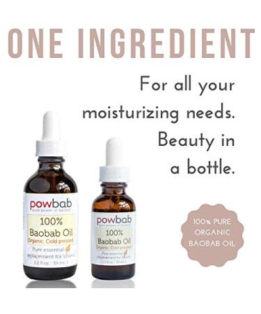100% Organic Baobab Oil - Cold Pressed Hair & Nail Essential - Raw Skincare Moisturizer Pure Vitamin E for Scars - 1 oz - Buy Online on GoSupps.com