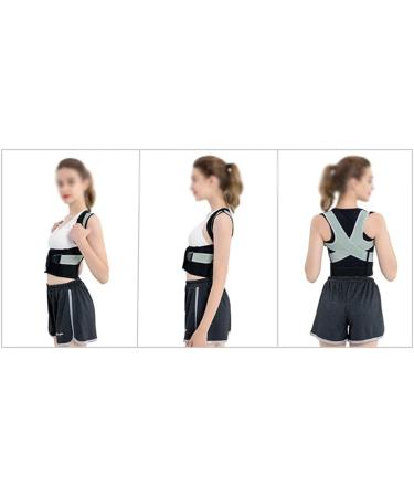 ZUIAI Lumbar Posture Corrector for Back Brace Adjustable Back Support Belt Shoulder Protection Posture Corset Adult(Gray M) Medium Grey - Buy Online on GoSupps.com