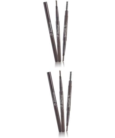 FOMIYES 2pcs 2 1 Eyebrow Pencil Waterproof Eyebrow Spoolie Brush Eyebrow Pencil Brush Makeup Triangle 3d 1 count (Pack of 1) As Shownx2pcs - Buy Online on GoSupps.com
