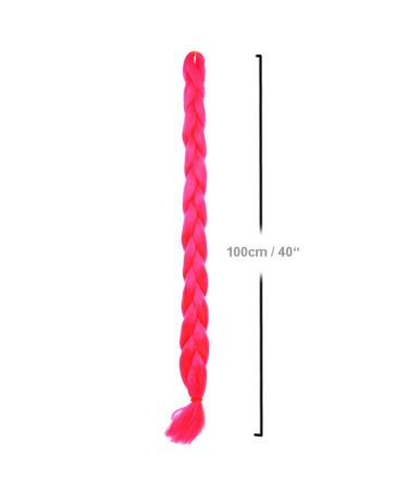 Mybraids Premium 2m Long 1-Colored Braid Hair - Perfect for Rasta Braids Dreads Crochet Twist & Box Braids - Art Hair Extensions (14-Y Pink) - Buy Online on GoSupps.com