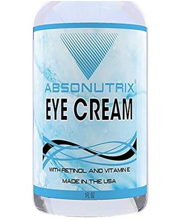 Absonutrix Anti-Aging Eye Cream - Retinol & Vitamin E Moisturizer for Wrinkles Dark Circles & Puffiness - Made in the USA 1 Fl. Oz - Buy Online on GoSupps.com