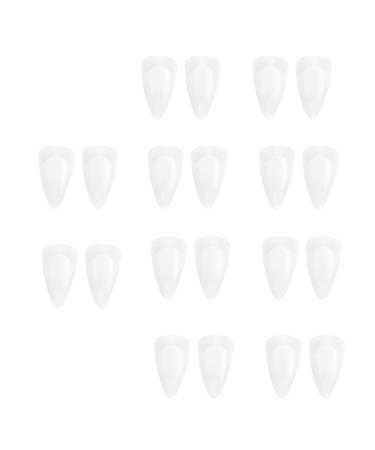 10 Pairs Halloween Vampire Dentures with Luminous Flexible Without Hurting Teeth Personality Fashion Resin Tooth 1.7cm / 0.7in