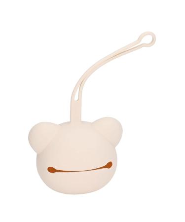 Silicone Pacifier Case Holder | Modern Dishwasher Safe Travel Bag for Baby Nipple Clips | Milk Tea Color - Buy Online on GoSupps.com