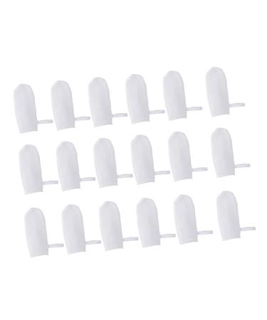 Minkissy 1 set 18 pieces gauze fingerlings toothbrushes tooth cleaning brush gauze toothbrush for oral hygiene toddler milk oral hygiene finger bed clean white