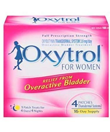 Oxytrol Women Overactive Bladder Transdermal Oxybutynin Patch, 4 ct