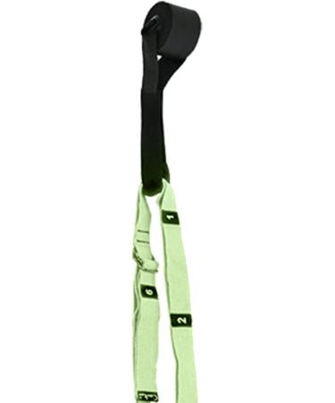 Alomejor Waist-Back-Leg Stretch Belt | Yoga Fitness Band with Door Anchors for Aerial Ballet & Dance | Free Size Light Green - Buy Online on GoSupps.com