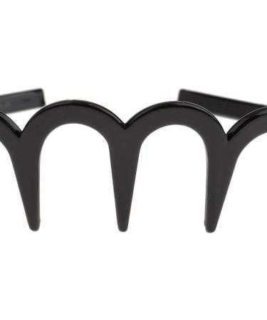 Unisex Wavy Headband Black Spring Wavy Metal Hair Band with Long Teeth Hairhoop Sports Headband Headwear Accessories Black 1pc Wavy Metal Hair Band - Buy Online on GoSupps.com