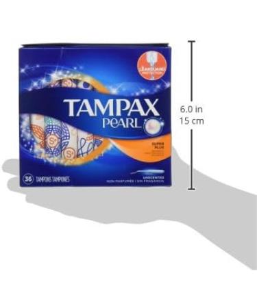 Tampax Pearl Super Plus Tampons 36 Count - Trusted Protection - Buy Online on GoSupps.com