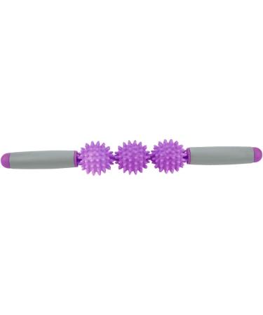 Yoga Stick & Muscle Scooter for Cellulite Relief | Spiky Ball Massage Tool for Back Arms and Legs | Purple Fascia Roller for Muscle Relaxation & Exercise - Buy Online on GoSupps.com
