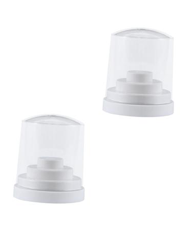 POPETPOP 2 Pcs 48 White Out Nail Drill Bit Container Display Storage Container Nail Drill Bits Stand Manicure Drill Bits Holder The White Nail Grinding Head Bit Holder Multicolor Size 1x2pcs Whitex2pcs
