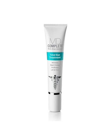 MD Complete Total Eye Treatment | Anti-Aging Hydrating Skin Renewal Eye Treatment | with Peptides  Vitamins C & E and Hyaluronic Acid for Wrinkles  Fine Lines and Crows Feet 0.5 fl oz