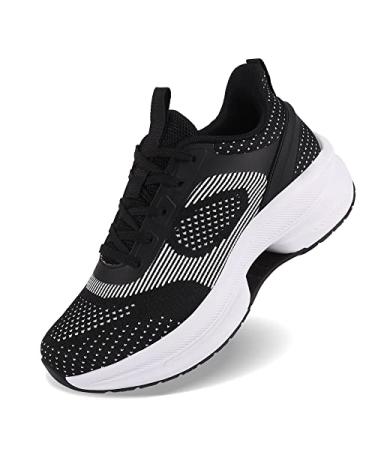 Makodax Womens Walking Shoes Non Slip Sneakers Comfortable Tennis Running Shoes 9.5 5-1black