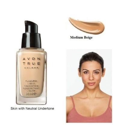 Avon True Color Ideal Flawless Liquid Foundation SPF 15 - Medium Beige - Buy Online on GoSupps.com