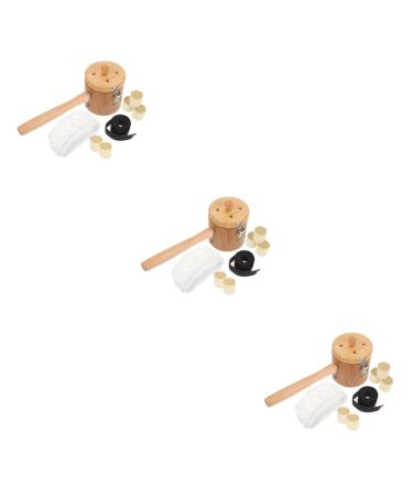 JECOMPRIS metal stand 3 sets Hand devices for the moxibusion of Chinese moxibus tunnel Moxa rod burners made of wood tool MOXA stick container MOXA bar holder holder H lzern Suite