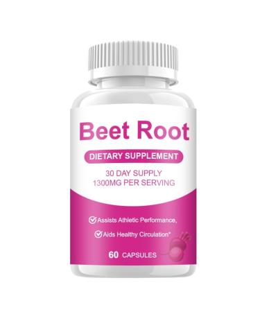 Capsules de poudre de betterave biologique 1300mg par portion Oxyde nitrique base de plantes et soutien la circulation Formule v g talienne non OGM sans gluten 60 capsules v g tales