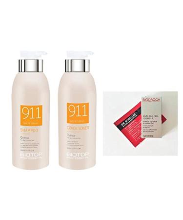 Biotop Professional 911 Quinoa Shampoo and Conditioner DUO 16.9 oz. each + 2 Free Samples