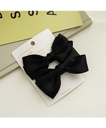 Black Bowknot Hair Clips for Girls - Set of 2 Cute Hair Accessories for Kids - Buy Online on GoSupps.com
