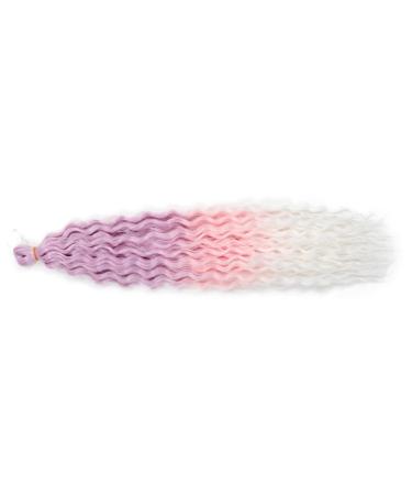DSOAR Deep Twist Crochet Hair - 22 Inch Synthetic Ombre Kinky Curl Braided Hair Extensions - 3 Pack - Pure/Pink/60 - Buy Online on GoSupps.com