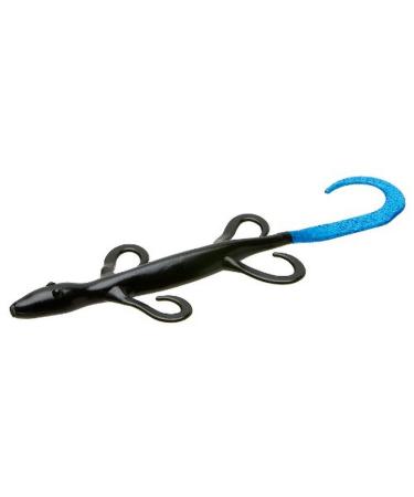 Zoom Bait 6-Inch Lizard Bait-Pack of 9 Black Blue Tail
