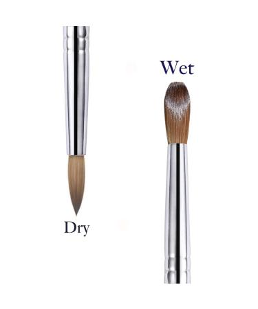 HEVAENS Round Kolinsky Acrylic Nail Brush - Size 12 Blue | Professional Nail Art Brush for Acrylic Powder Liquid Manicure & Pedicure - Buy Online on GoSupps.com
