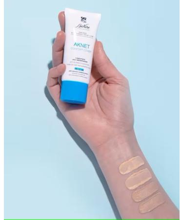  BioNike BioNike Aknet - Comfort Cover Foundation No. 102 Sand Anti-blemish provides a light natural and comfortable finish on the skin 30 ml - Buy Online on GoSupps.com