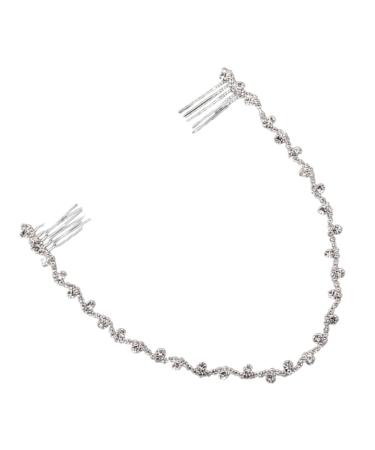 Bride Wedding Hair Accessories Wedding Decor Jewelry Headband Bridal Comb Barrette Bridal Hair Comb Rhinestone Bridal Headpiece Hair Comb Chain Rhinestones Miss The Chain Vintage