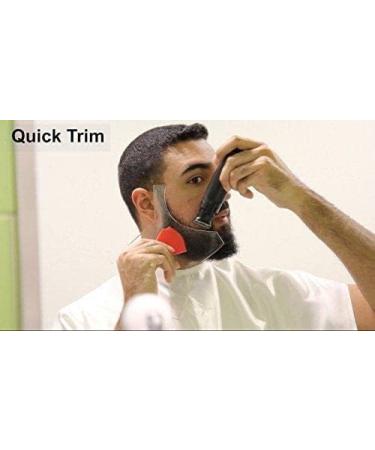 Asiaark ClearShaper - Beard Shaping Tool - 100% Clear & Many Styles - The Ultimate Beard Hair Lineup Guide Template for Men (Red) - Buy Online on GoSupps.com