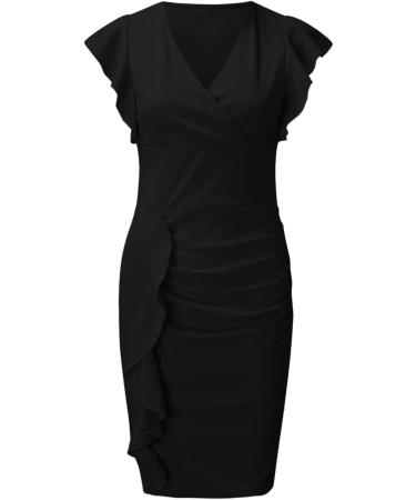 Briskorry V-Neck Floral Summer Dresses for Women | Elegant Bustier Festival Party Dresses with Ruffled Hems & Sleeves - Buy Online on GoSupps.com