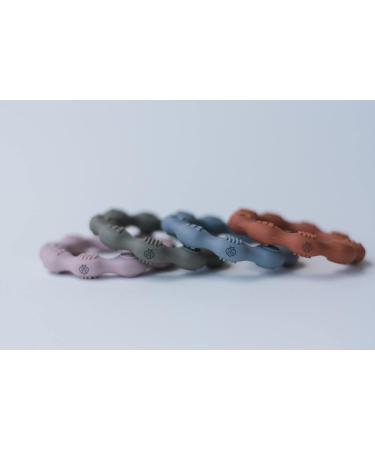 Boppabug Silicone Teething Ring - Minimalist Sensory Toy for Babies | Safe Teething Bracelet (Pebble) - Buy Online on GoSupps.com