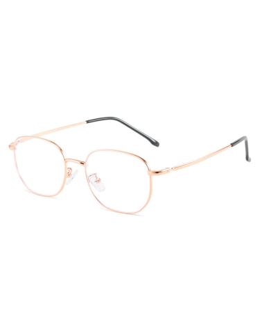 LIPIODOL Computer Glasses Blue Light Filter Glasses Without Prescription Blue Light Glasses Metal Frame Round Retro Glasses Women Men Unisex C3