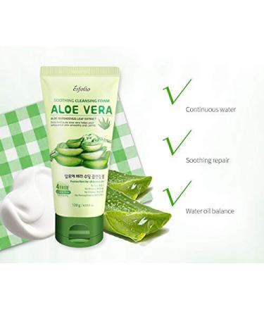 Esfolio Aloe Vera Face Washing Cream - 120g | Moisturizing & Deep Cleansing Foam - Buy Online on GoSupps.com