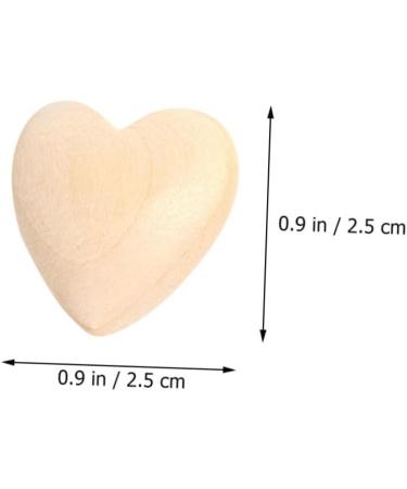 Ibasenice 100 PTH Peach Herz Wooden Heart Beads | Unfinished DIY Valentine's Day Craft Supplies | Sparkling Wooden Spacer Beads - Buy Online on GoSupps.com
