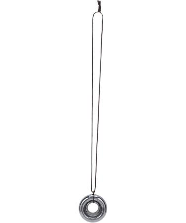 Verdant Touch Terahertz Pendant with Double Loop Charm | Natural Energy Stone Necklace 60x180 cm - Buy Online on GoSupps.com