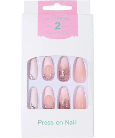 Coffin False Nails Natural Fake Nails French Press on Nails Ballerina Acrylic Stick on Nails 24pcs for Women and Girls (Color : Pink Size : Variety Pack) 1 count (Pack of 1) Pink - Buy Online on GoSupps.com