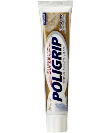 Super Poligrip Extra Care Denture Adhesive Cream with Poliseal - 2.2 oz - Pack of 2 - Buy Online on GoSupps.com