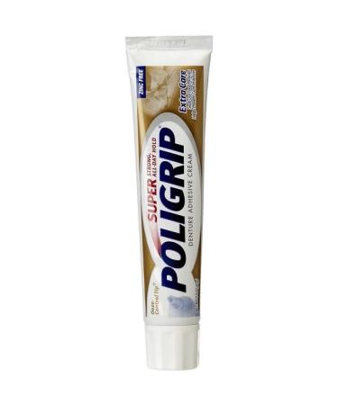 SUPER POLIGRIP Denture Adhesive Cream Extra Care 2.20 oz - Pack of 6 - Buy Online on GoSupps.com