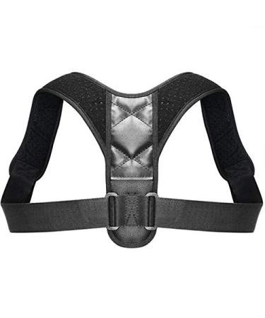 Posture Corrector Back Posture Corrector Belt Adjustable Clavicle Spine Shoulder Lumbar Posture Correction (Black V L) Better life One S