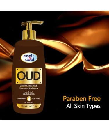Cool & Cool Oud Body Lotion 500ml | Non-Greasy Paraben-Free Moisturizer | 12-Pack for Glowing Skin - Buy Online on GoSupps.com