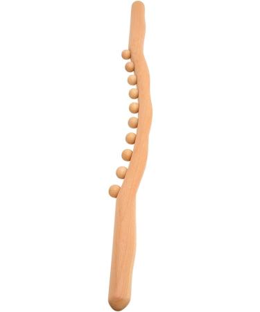 Verdant Touch Massage Roller - Wooden Scraper & Gua Sha Therapy Stick 25cm Hand Polished Natural Wood - Buy Online on GoSupps.com