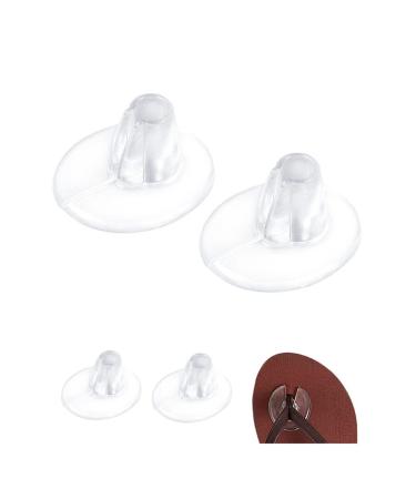 5 Pairs Clear Silicone Gel Sandal Thong Toe Protectors Flip Flops Toe Guard Cushions Anti-Skid Forefoot Pads Smooth for Men and Women 4x3.5cm