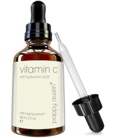 Poppy Austin Vitamin C Face Serum - 60ml - Organic Vegan & Cruelty Free - Vitamin C Face Serum With Pure Hyaluronic Acid - Vitamin C Face Serum - Vitamin C Face Serum
