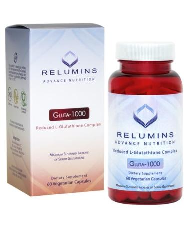 Relumins Reduced L-Glutathione Complex Gluta-1000 (60 Count) Packaging May Vary