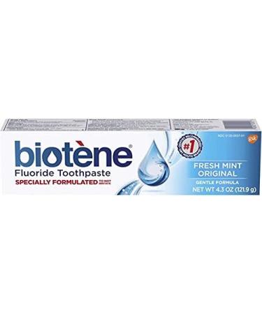 Biotene Toothpaste Fresh Mint 4.3 oz - Pack of 6 | Soothing Oral Care for Dry Mouth - International Shipping - Buy Online on GoSupps.com