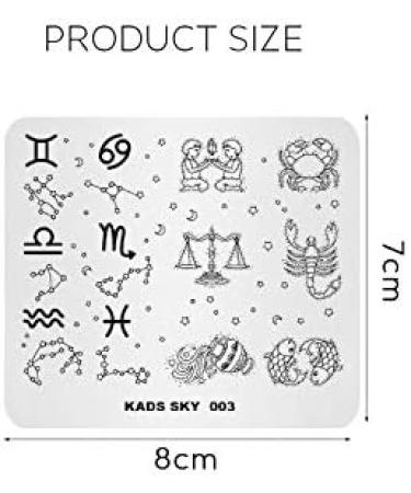 KADS Nail Stamping Plate Chinese Sky Constellation Design for Nail Art (SK003) - Buy Online on GoSupps.com